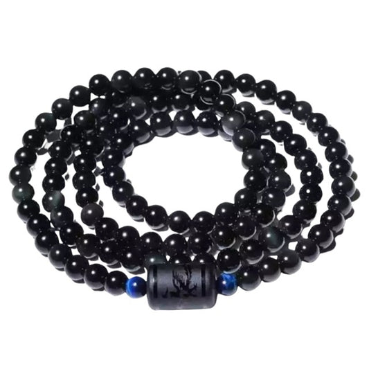 Obsidiaan Armband met Blauwe tijgeroog Myspirituals